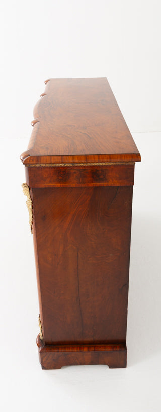 Wonderful Victorian Burr Walnut Credenza