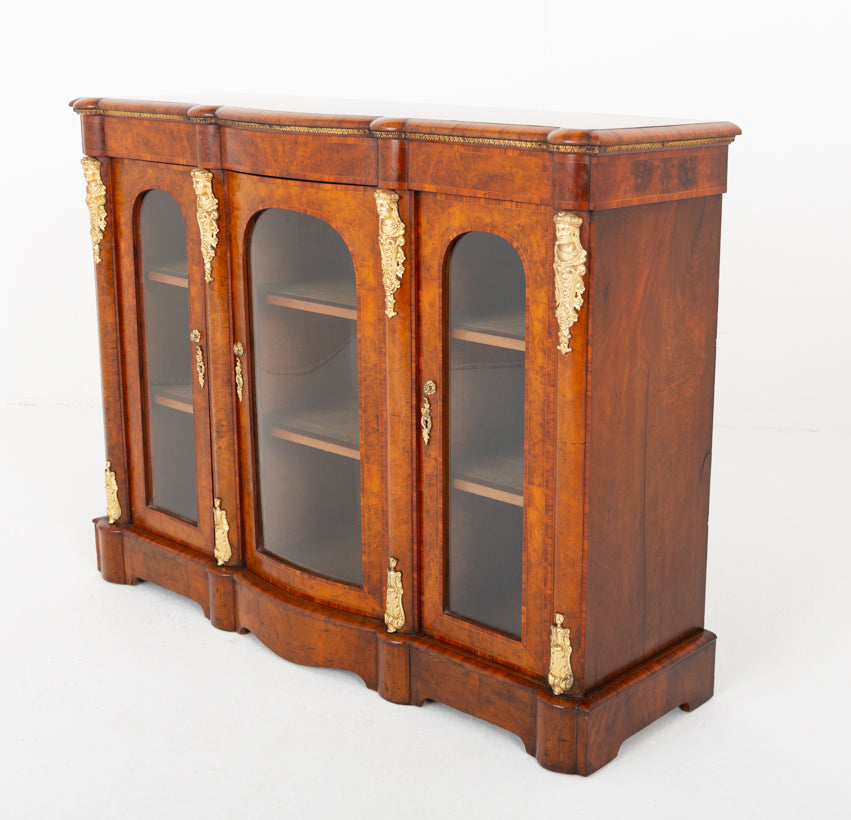 Wonderful Victorian Burr Walnut Credenza