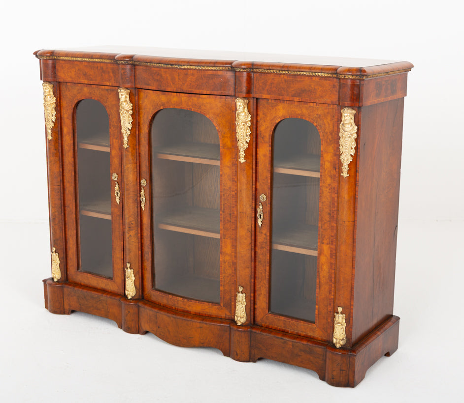 Wonderful Victorian Burr Walnut Credenza