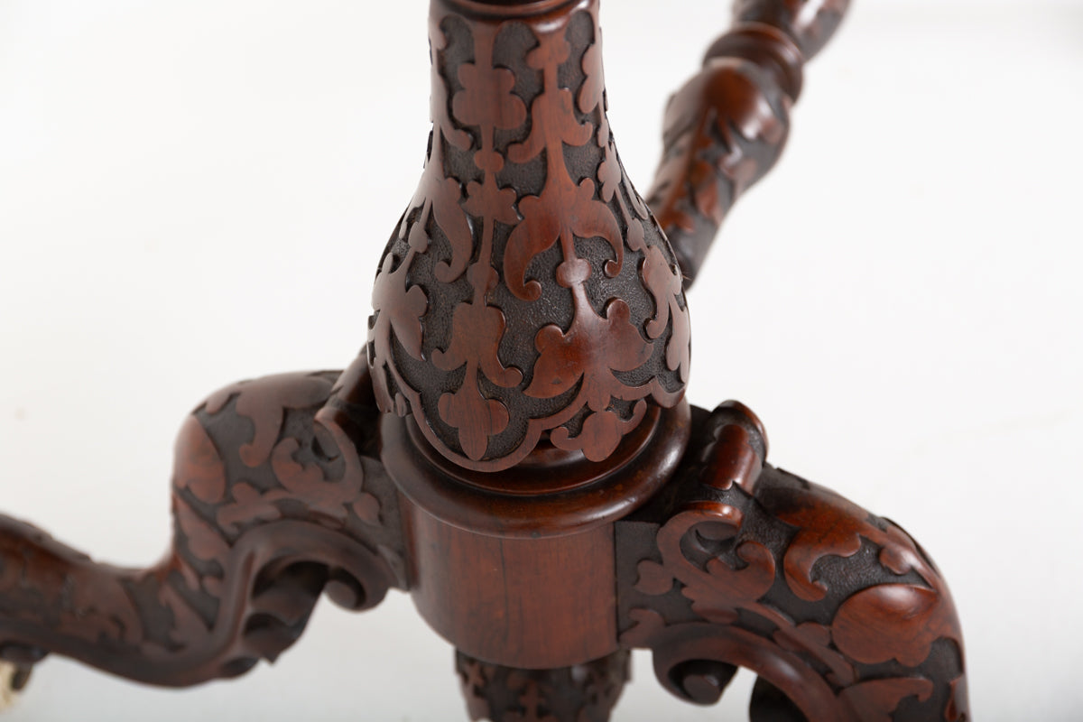 Good Irish Carved Rosewood Centre Table