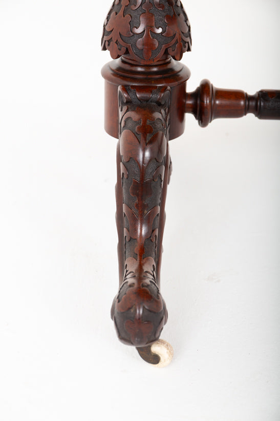 Good Irish Carved Rosewood Centre Table
