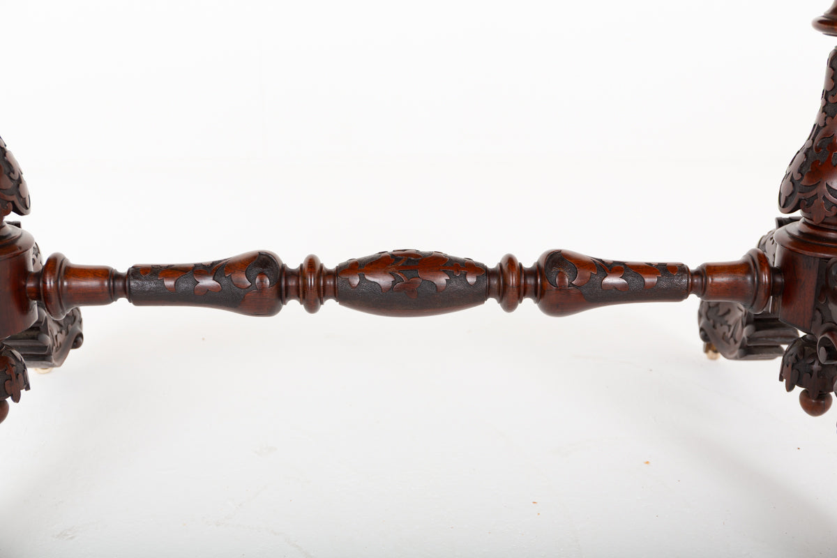 Good Irish Carved Rosewood Centre Table