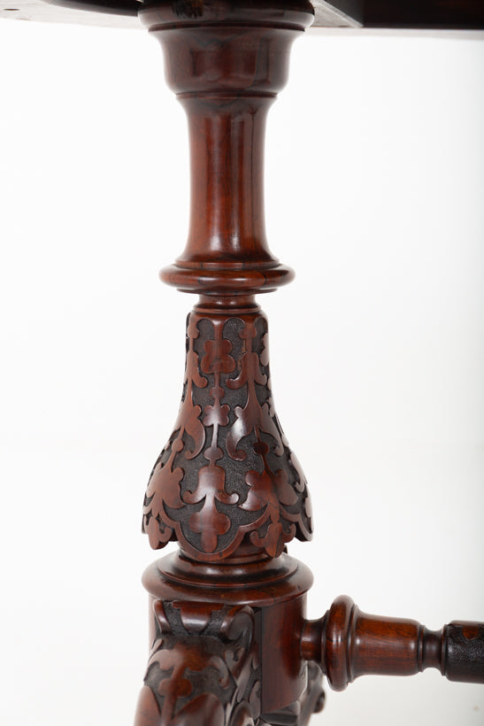 Good Irish Carved Rosewood Centre Table