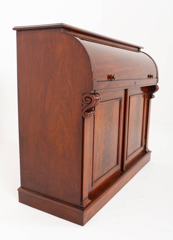 Victorian Mahogany Cylinder Desk