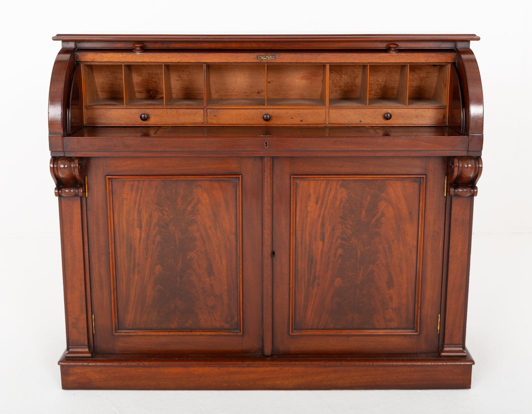 Victorian Mahogany Cylinder Desk