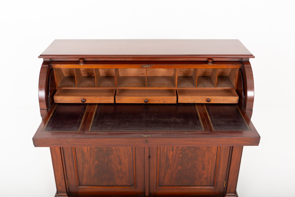 Victorian Mahogany Cylinder Desk