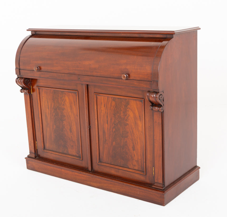Victorian Mahogany Cylinder Desk