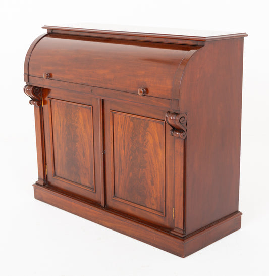 Victorian Mahogany Cylinder Desk