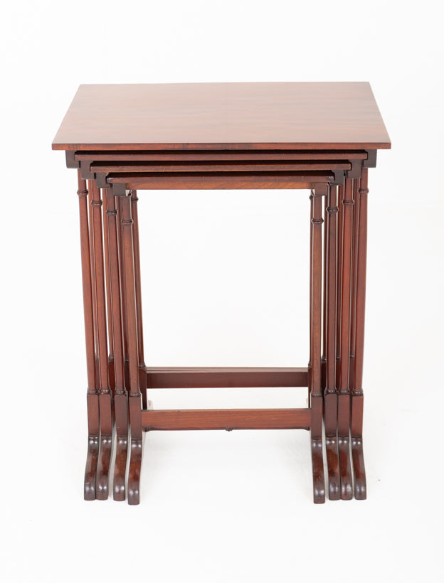 Regency Revival Mahogany Nest of Tables