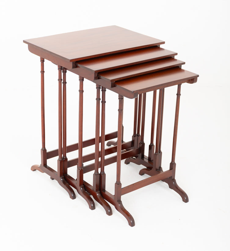 Regency Revival Mahogany Nest of Tables