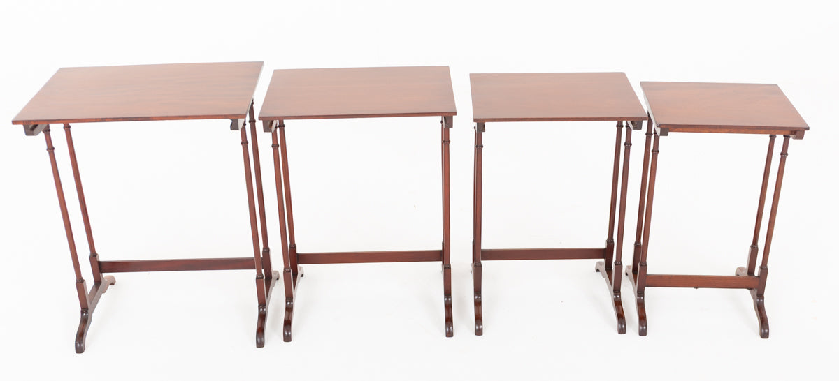Regency Revival Mahogany Nest of Tables
