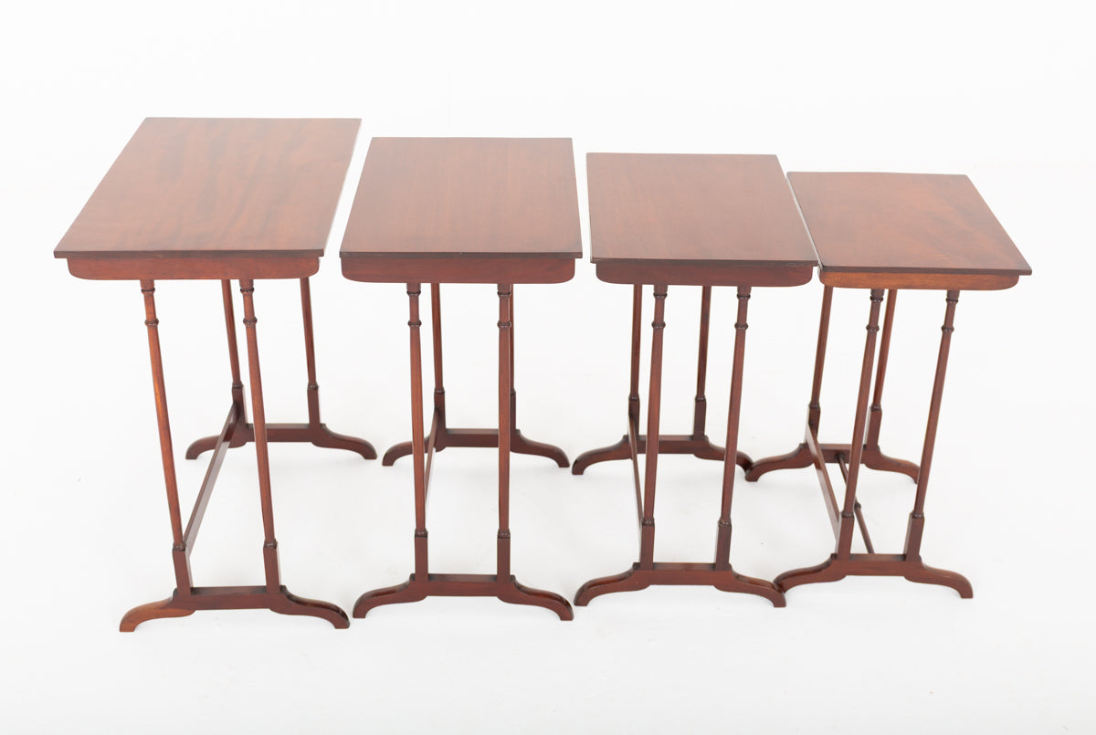 Regency Revival Mahogany Nest of Tables