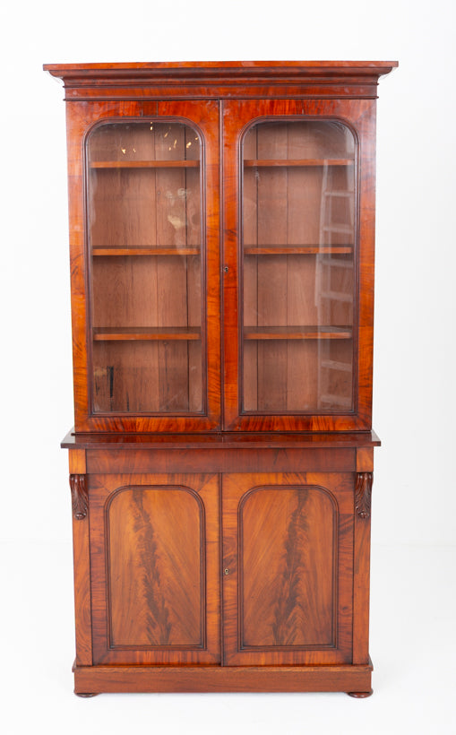Victorian Mahogany 2 Door Library Bookcase