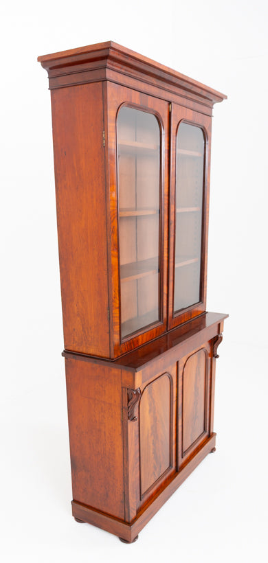 Victorian Mahogany 2 Door Library Bookcase