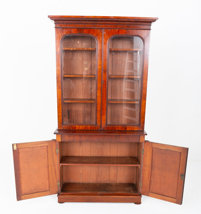 Victorian Mahogany 2 Door Library Bookcase