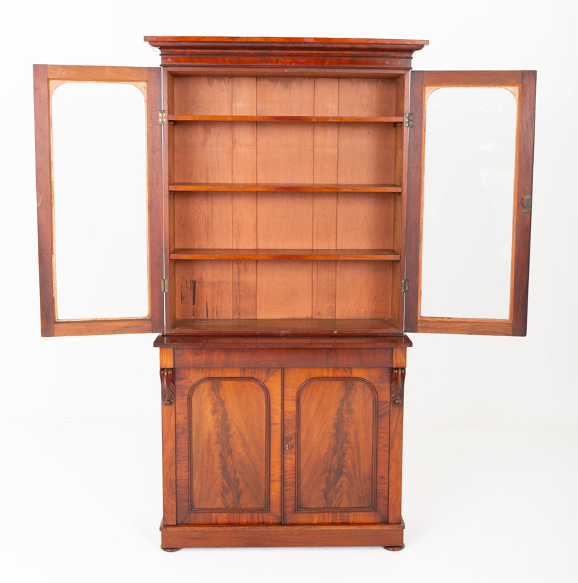 Victorian Mahogany 2 Door Library Bookcase