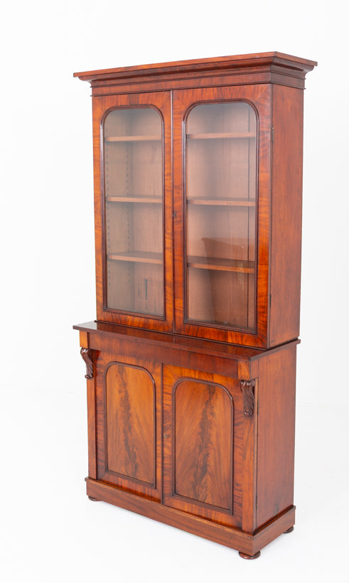 Victorian Mahogany 2 Door Library Bookcase
