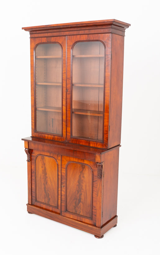 Victorian Mahogany 2 Door Library Bookcase