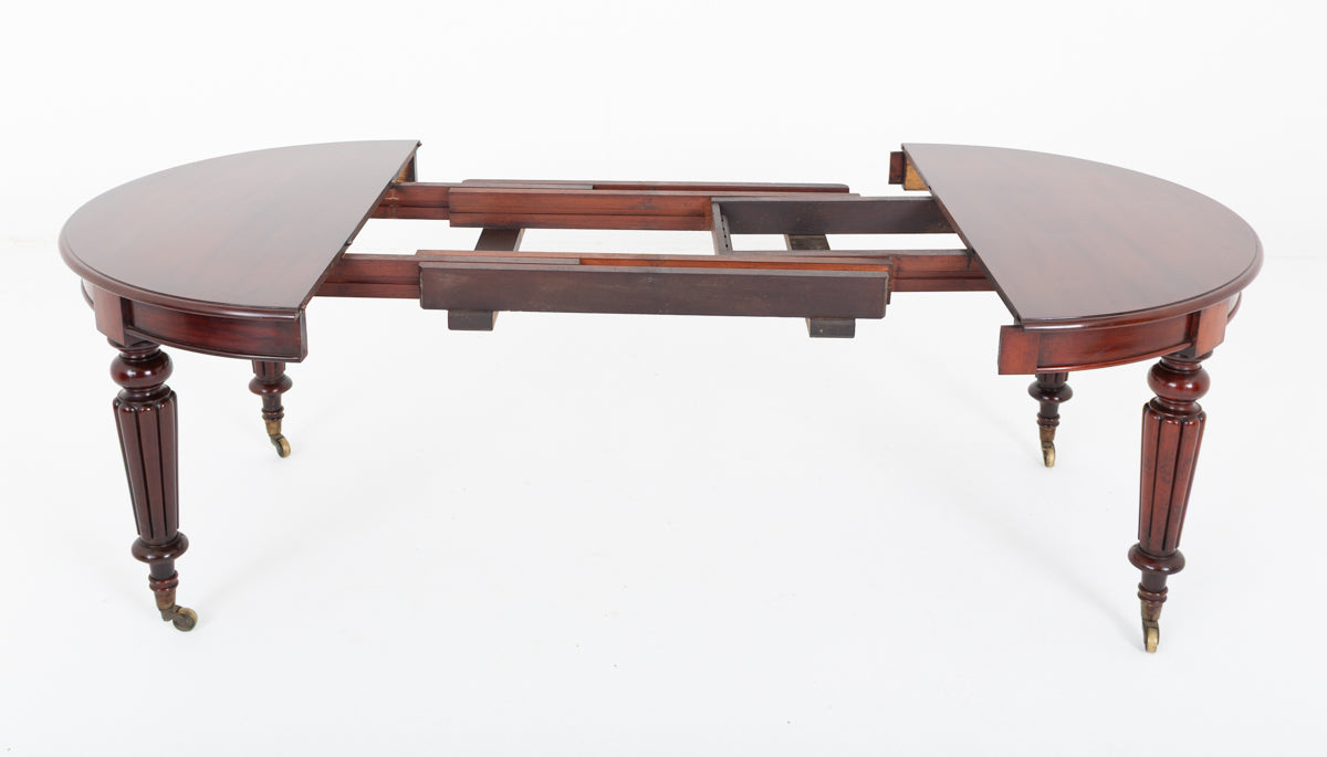 Mahogany William IV Circular Extending Dining Table