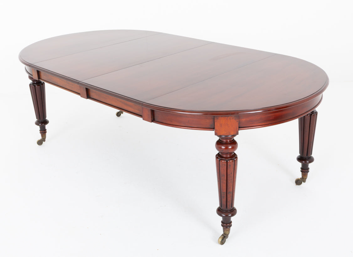 Mahogany William IV Circular Extending Dining Table