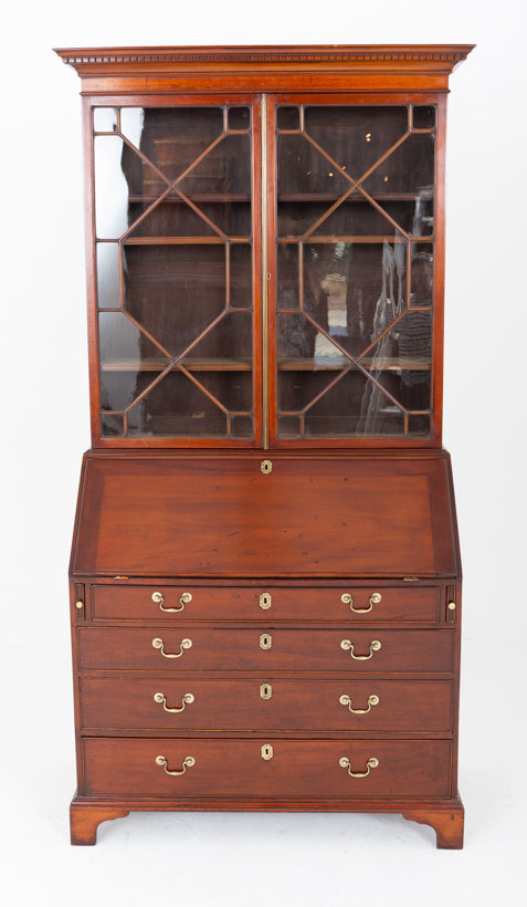 Georgian Mahogany Bureau Bookcase