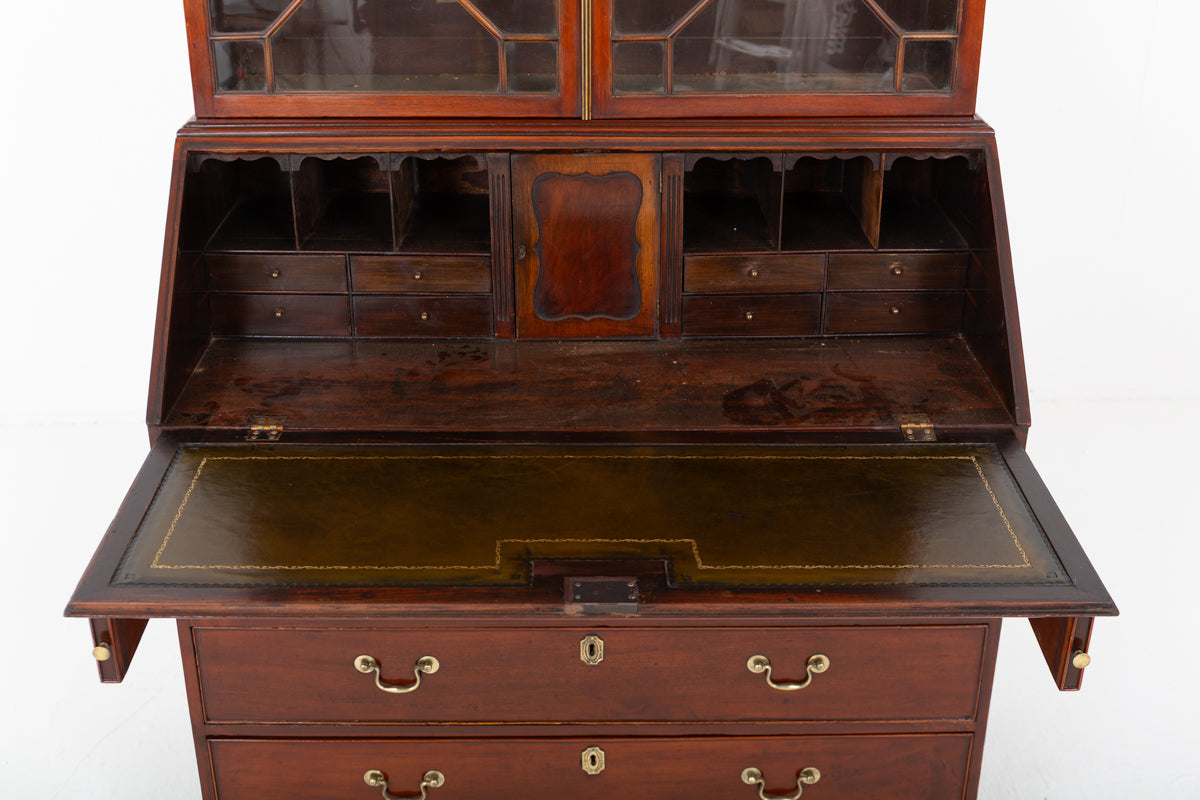 Georgian Mahogany Bureau Bookcase