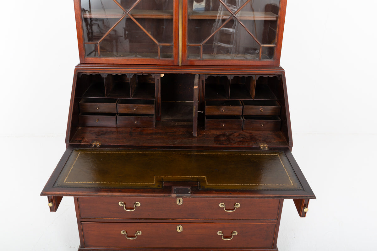 Georgian Mahogany Bureau Bookcase