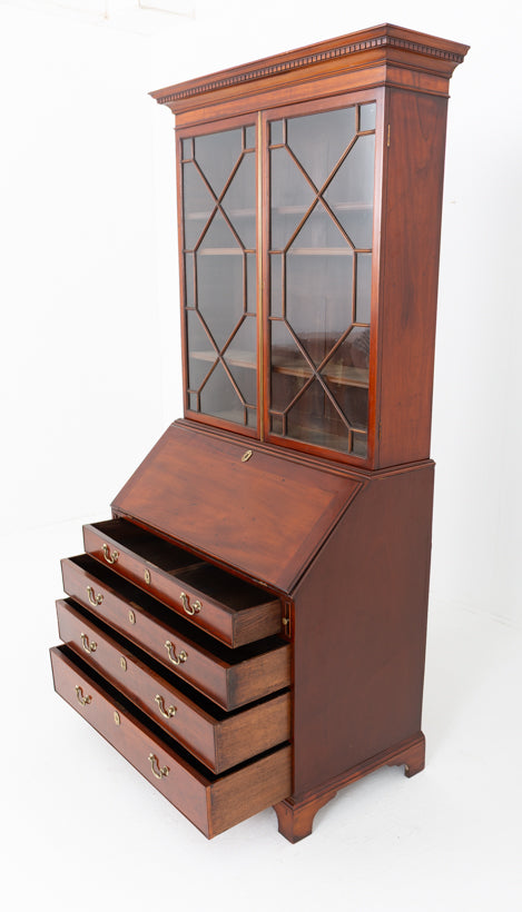 Georgian Mahogany Bureau Bookcase
