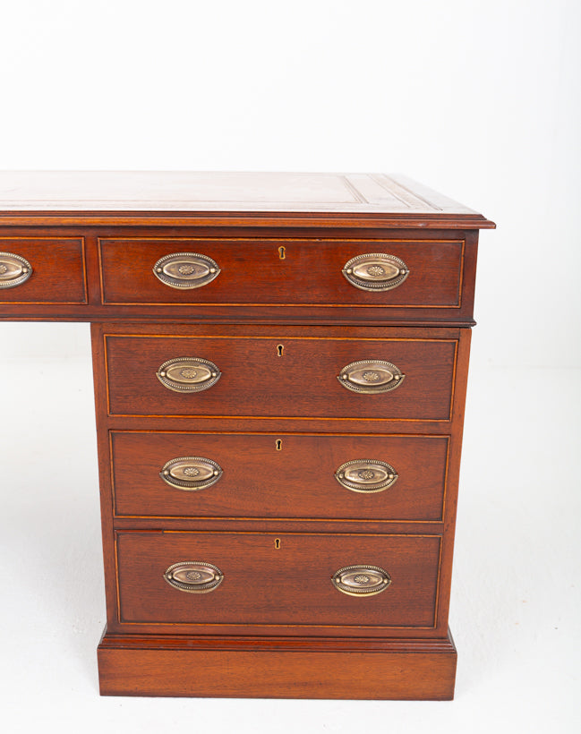 Georgian Style Mahogany Partners Desk