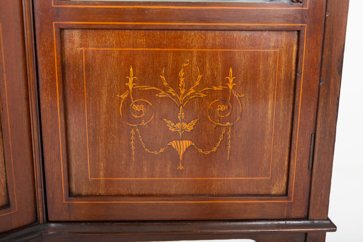 Sheraton Revival Mahogany Display Cabinet