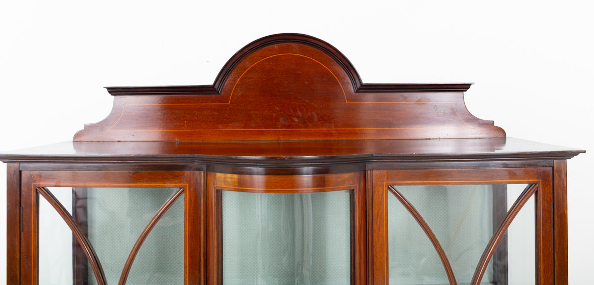 Sheraton Revival Mahogany Display Cabinet