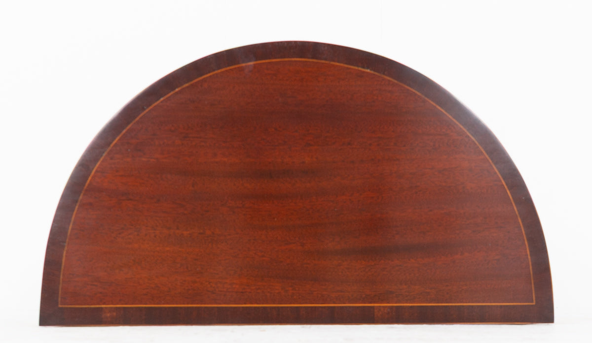 Mahogany Demi Lune Console Table