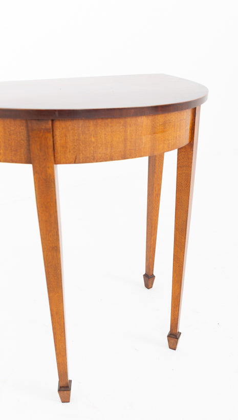 Mahogany Demi Lune Console Table