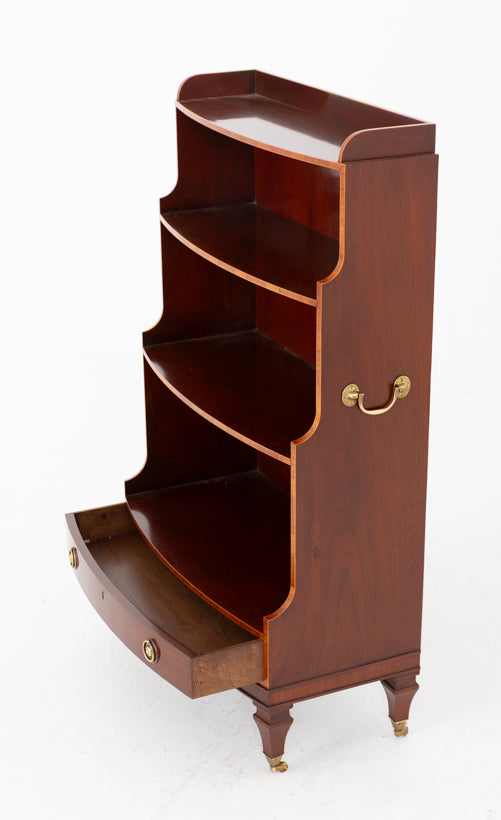Good Quality Mahogany Waterfall Bookcase