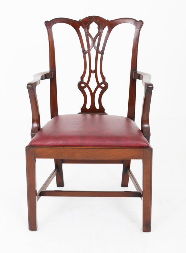 Wonderful Set of 10 Mahogany Chippendale Style Dining Chairs