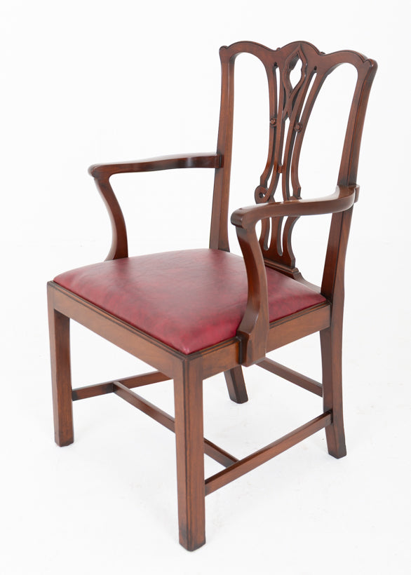 Wonderful Set of 10 Mahogany Chippendale Style Dining Chairs