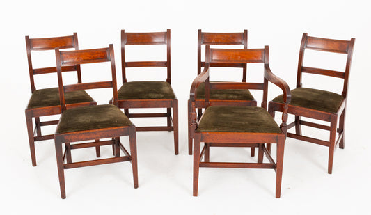 Set of 6 Georgian Mahogany Dining Chairs