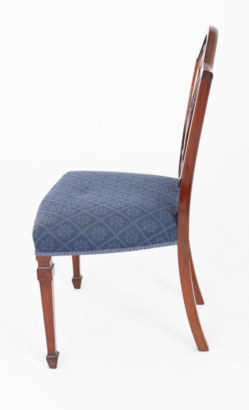 Good Set of 12 (10 + 2) Hepplewhite Style Mahogany Dining Chairs