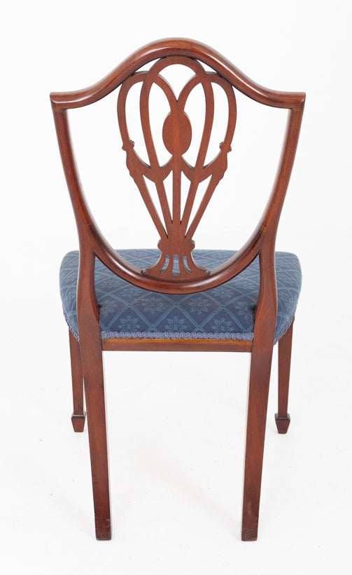 Good Set of 12 (10 + 2) Hepplewhite Style Mahogany Dining Chairs