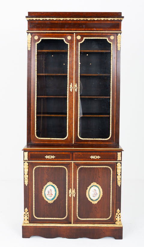 Impressive French Rosewood Bookcase