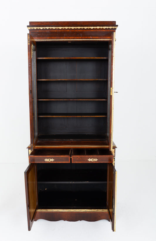 Impressive French Rosewood Bookcase