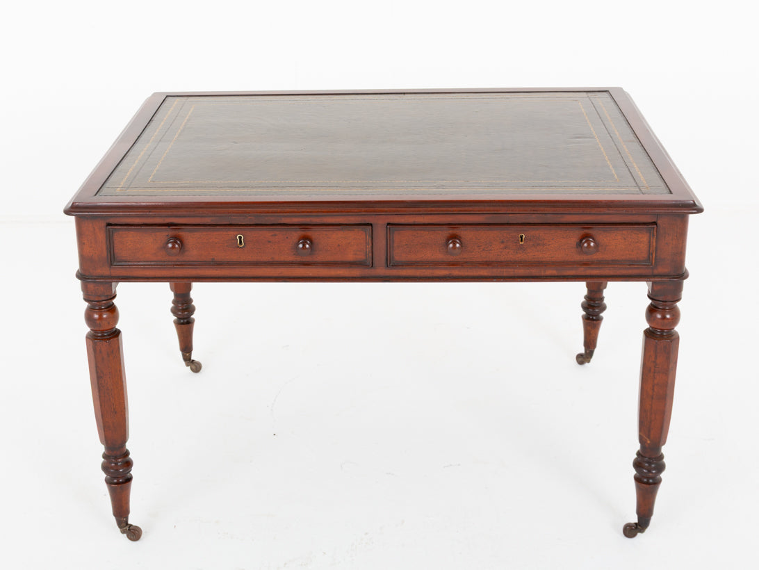 Victorian Mahogany 4 Drawer Partners Writing Table