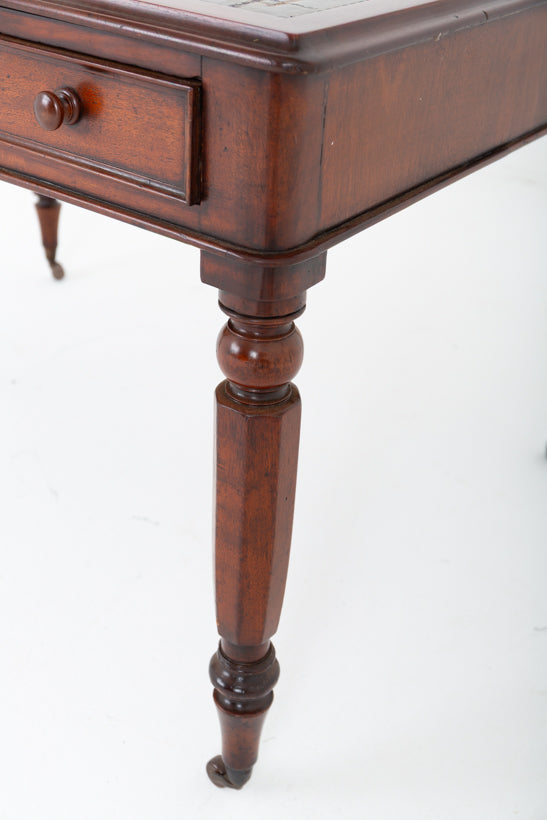 Victorian Mahogany 4 Drawer Partners Writing Table
