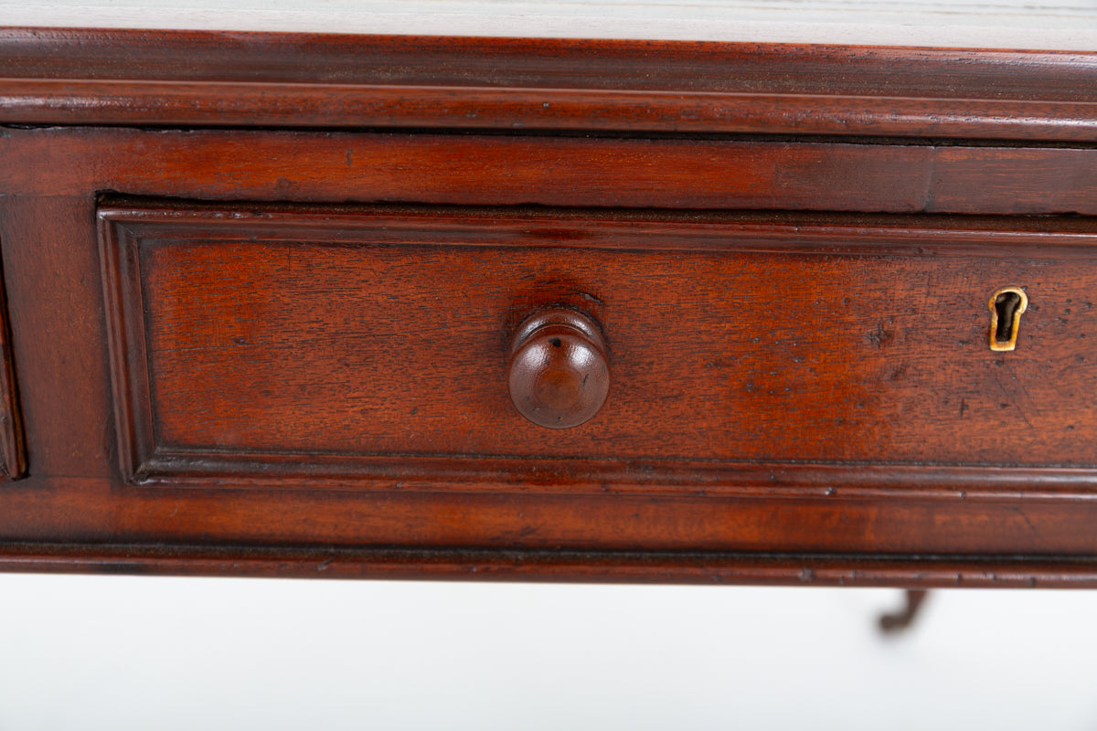 Victorian Mahogany 4 Drawer Partners Writing Table