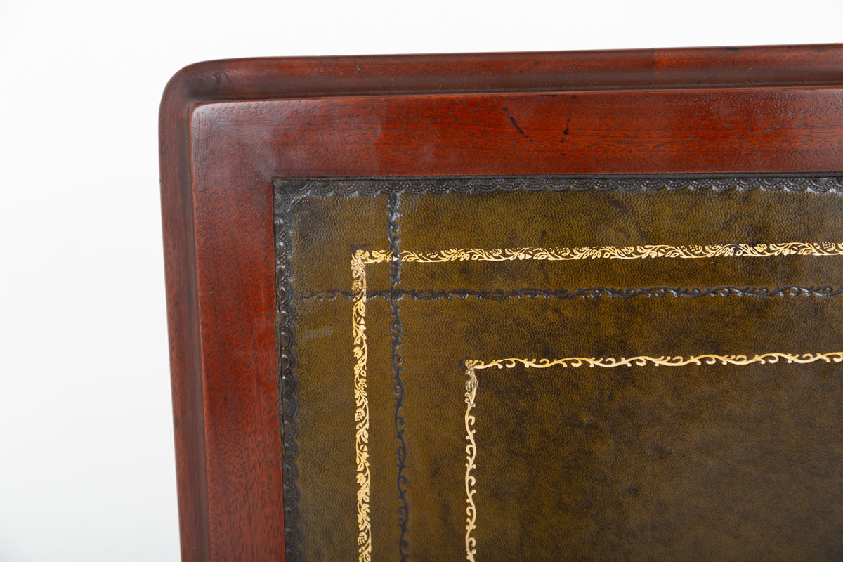 Victorian Mahogany 4 Drawer Partners Writing Table