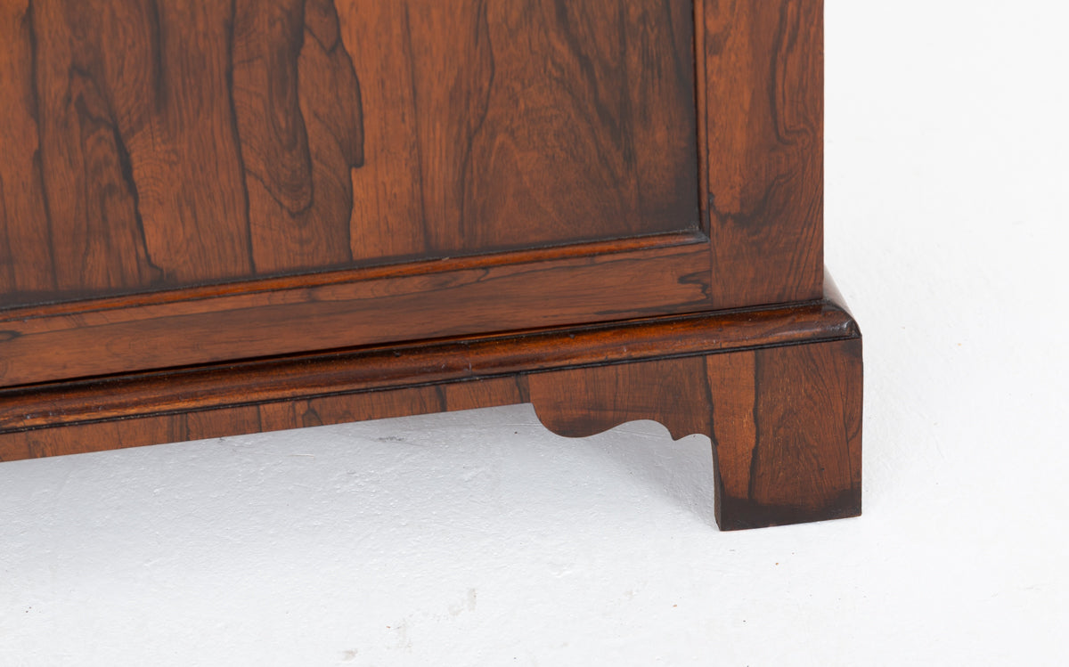 William IV Rosewood Glazed Bookcase
