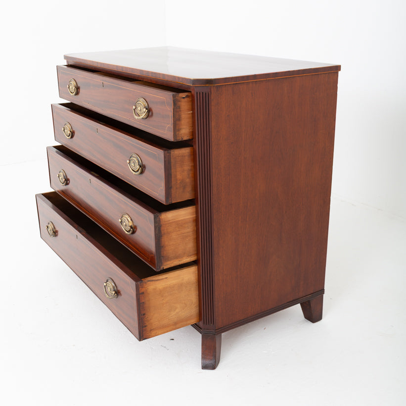 Regency Mahogany Four Drawer Chest of drawers