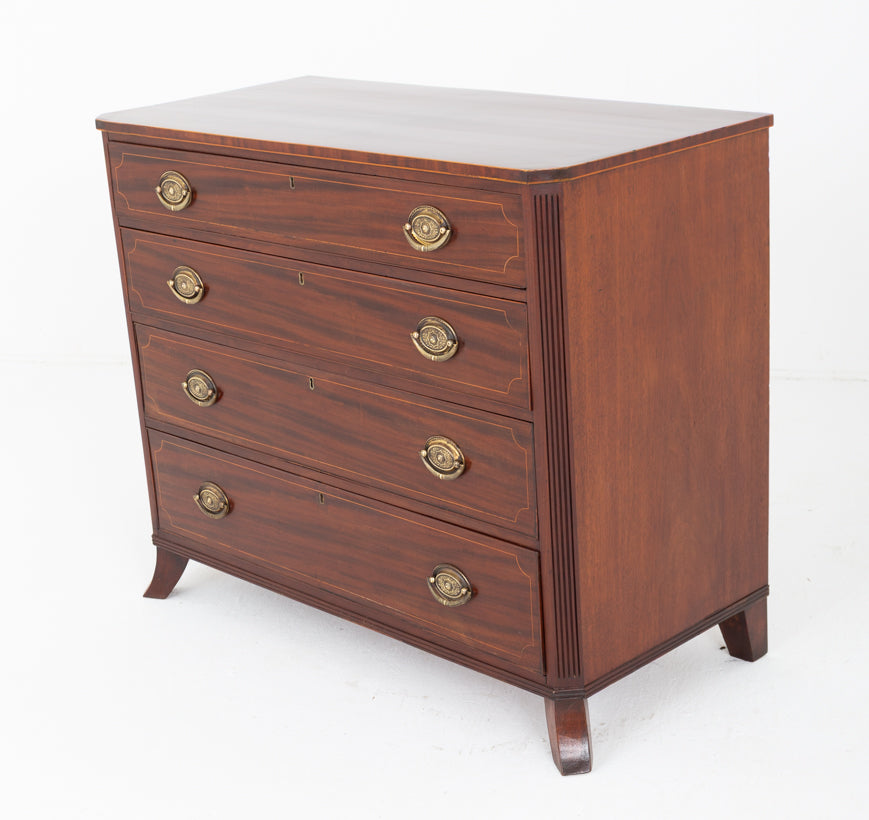 Regency Mahogany Four Drawer Chest of drawers
