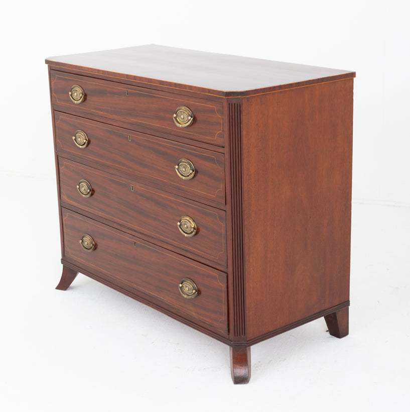 Regency Mahogany Four Drawer Chest of drawers