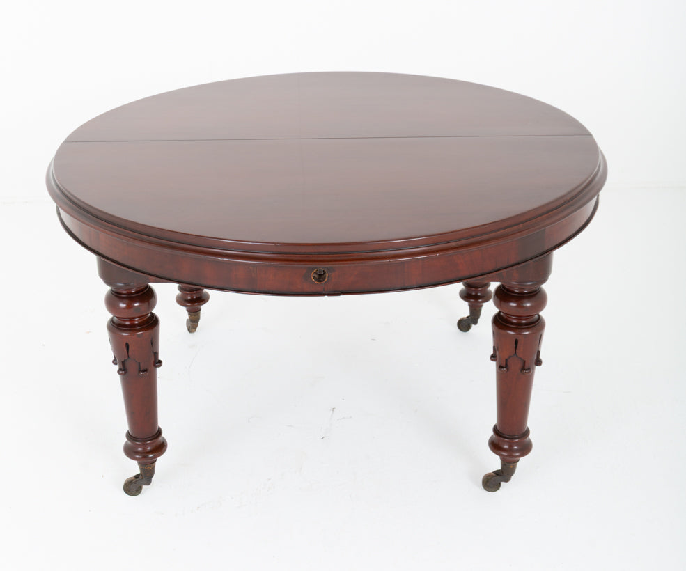 William IV Circular Mahogany Extending Dining Table